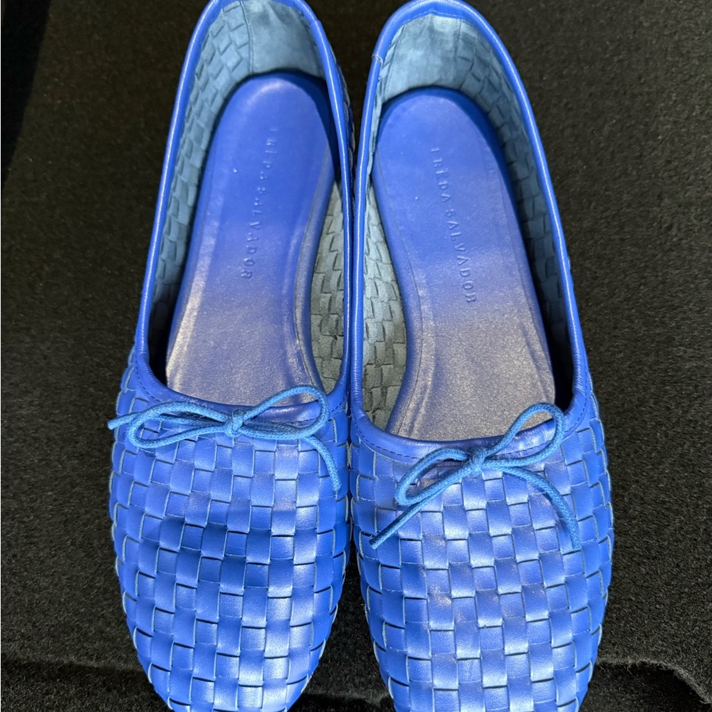 Freda Salvador Royal Blue Woven Flats